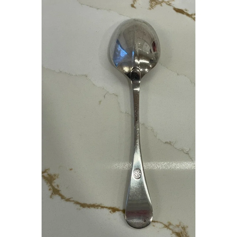 Queen Anne Williamsburg Stieff Sterling Silver Serving Spoon 7 7/8